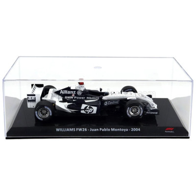EDICOLA WILLIAMS F1  FW26 BMW N 3 SEASON 2004 JUAN PABLO MONTOYA - CON VETRINA - WITH SHOWCASE - BLUE WHITE 1/24