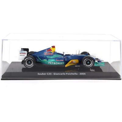 EDICOLA SAUBER F1  C23 PETRONAS N 11 SEASON 2004 GIANCARLO FISICHELLA - CON VETRINA - WITH SHOWCASE - BLUE GREEN 1/24