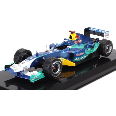 EDICOLA SAUBER F1  C23 PETRONAS N 11 SEASON 2004 GIANCARLO FISICHELLA - CON VETRINA - WITH SHOWCASE - BLUE GREEN 1/24