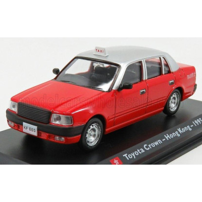 EDICOLA TOYOTA CROWN TAXI HONG-KONG 1995 - RED SILVER 1/43