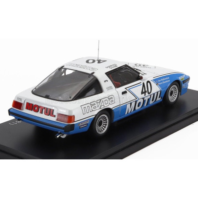 EDICOLA MAZDA SAVANNA RX-7 TEAM MOTUL TWR N 40 WINNER 24h SPA 1981 TOM WALKINSHAW - PIERRE DIEUDONNE - WHITE BLUE 1/24