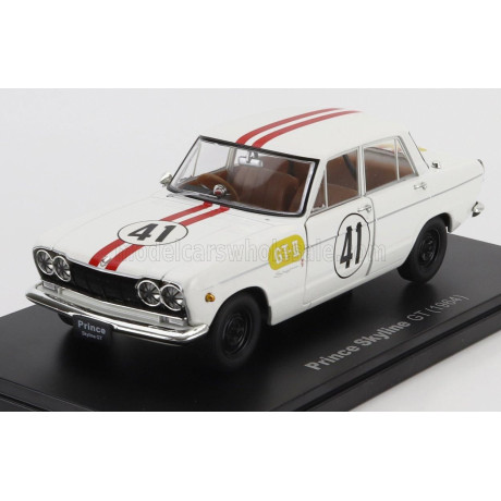 EDICOLA PRINCE SKYLINE GT N 41 RACING 1964 - WHITE RED 1/24