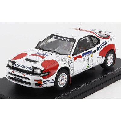 EDICOLA TOYOTA CELICA GT4 TURBO 4WD ST185 TEAM CASTROL N 1 WINNER RALLY NEW ZEALAND 1992 CARLOS SAINZ - LUIS MOYA - WHITE RED 1/