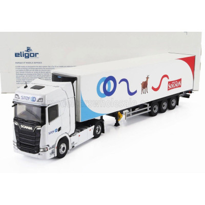 ELIGOR SCANIA S770 V8 TRUCK SEMI-FRIGO SOIGNON TRANSPORTS 2020 - WHITE 1/43