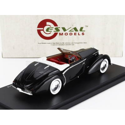 ESVAL MODEL DELAGE D6-70 CABRIOLET LETOURNEUR & MARCHAND OPEN 1939 - BLACK 1/43