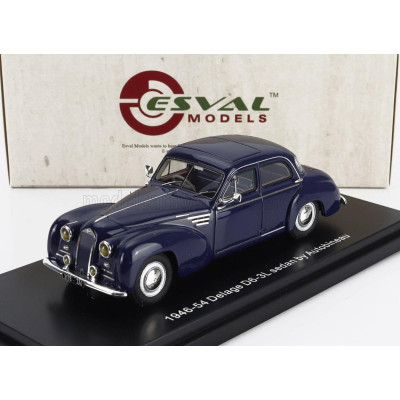 ESVAL MODEL DELAGE D6-3L AUTOBINEAU SEDAN CLOSED ROOF 1948 - BLUE 1/43