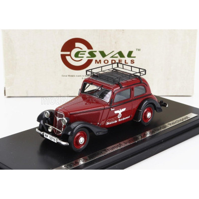 ESVAL MODEL ADLER TRUMPF JUNIOR REICHPOST 1934 - BLACK RED 1/43