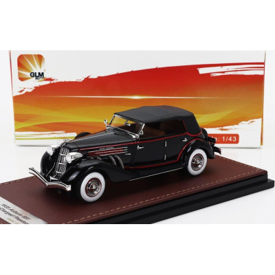 GLM MODELS AUBURN 851 SUPERCHARGED PHAETON CABRIOLET CLOSED 1935 - BLACK 1/43