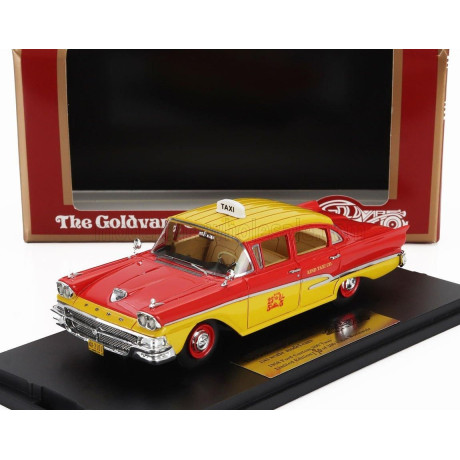 GOLDVARG FORD USA CUSTOM 300 TAXI 1958 - YELLOW RED 1/43