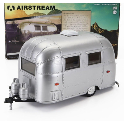 GREENLIGHT TRAILER ROULOTTE CARAVAN AIRSTREAM BAMBI 1960 - MATT SILVER 1/24