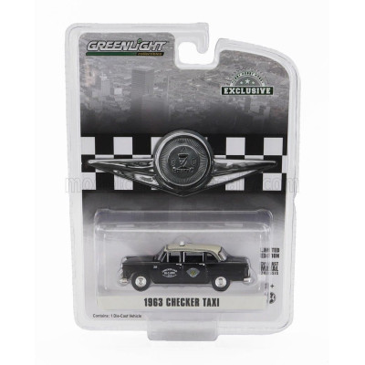 GREENLIGHT CHECKER MARATHON TAXI DALLAS 1973 - BLACK 1/64