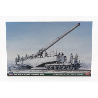 HASEGAWA KRUPP GUN K5(E) LEOPOLD WINTER CAMOUFLAGE 1941 - WITH FIGURES 1/72