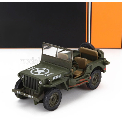 IXO MODELS JEEP WILLYS MB ARMY OPEN 1943 - MILITARY GREEN 1/43