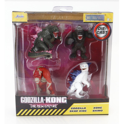 JADA FIGURES SET 4X GODZILLA - SKAR KING - KONG - SHIMO - CM. 6.0 - VARIOUS 1/64