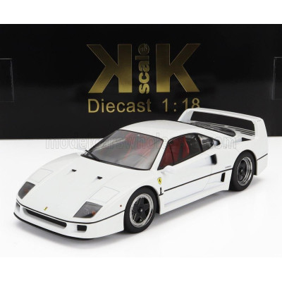 KK SCALE FERRARI F40 1987 - PERSONAL CAR SULTAN OF BRUNEI - WHITE 1/18