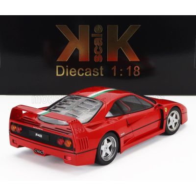 KK SCALE FERRARI F40 ITALIAN STRIPES 1987 - RED 1/18