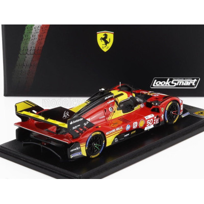 LOOKSMART FERRARI 499P 3.0L TURBO V6 TEAM FERRARI AF CORSE N 50 WINNER 24h LE MANS 2024 ANTONIO FUOCO - MIGUEL MOLINA - NICKLAS
