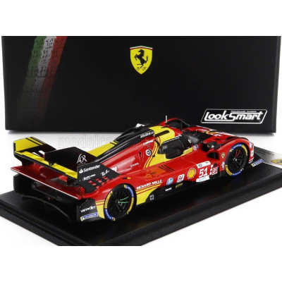 LOOKSMART FERRARI 499P 3.0L TURBO V6 TEAM FERRARI AF CORSE N 51 3rd 24h LE MANS 2024 ALESSANDRO PIER GUIDI - JAMES CALADO - ANTO