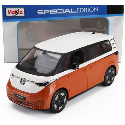 MAISTO VOLKSWAGEN ID.BUZZ MINIBUS 2023 - ORANGE WHITE 1/25