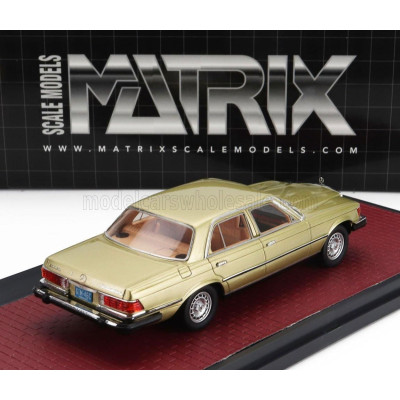 MATRIX SCALE MODELS MERCEDES BENZ S-CLASS 300SD TURBODIESEL (W116) USA VERSION 1977 - GOLD MET 1/43
