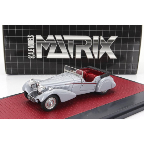 MATRIX SCALE MODELS BUGATTI T57SC ROADSTER VANDEN PLAS OPEN 1938 - GREY 1/43