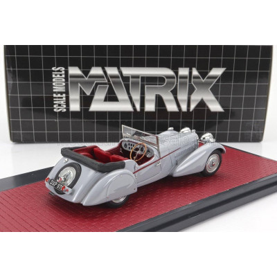 MATRIX SCALE MODELS BUGATTI T57SC ROADSTER VANDEN PLAS OPEN 1938 - GREY 1/43