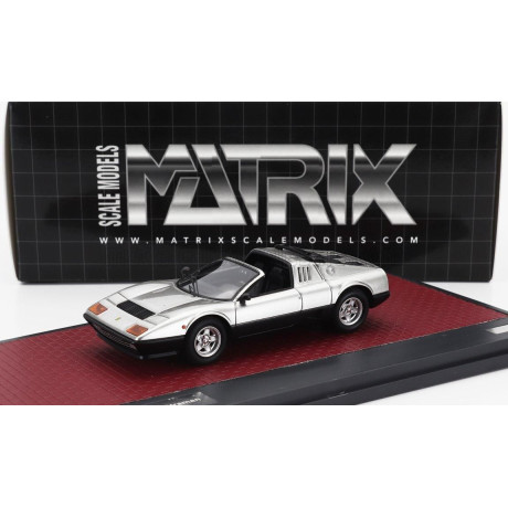MATRIX SCALE MODELS FERRARI 512BB TARGA STRAMAN 1978 - SILVER BLACK 1/43