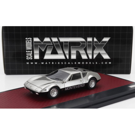 MATRIX SCALE MODELS MONTEVERDI HAI 450 GTS 1973 - SILVER BLACK 1/43