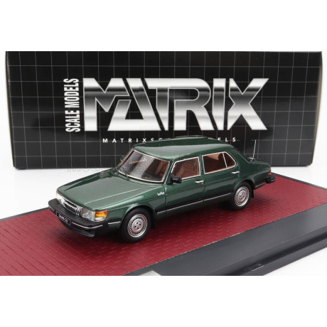 MATRIX SCALE MODELS SAAB 900 CD TURBO 1986 - GREEN MET 1/43