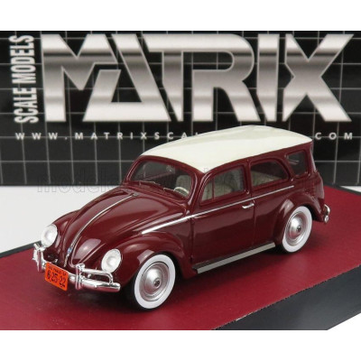 MATRIX SCALE MODELS VOLKSWAGEN FUSCA SW STATION WAGON PROTOTYPE 1962 - BROWN WHITE 1/43