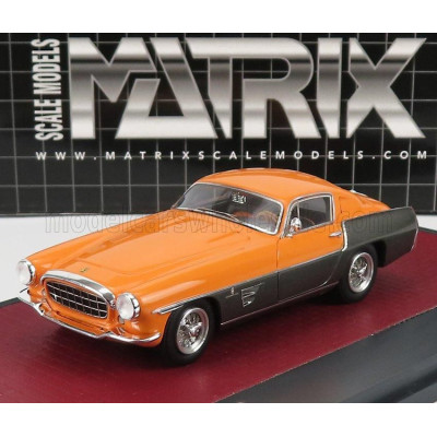MATRIX SCALE MODELS FERRARI 375MM ch.0476am GHIA COUPE 1954 - BLACK ORANGE 1/43