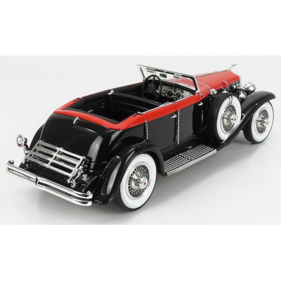 MATRIX SCALE MODELS DUESENBERG J RIVIERA PHAETON BY BRUNN CABRIOLET OPEN 1934 - BLACK ORANGE 1/18