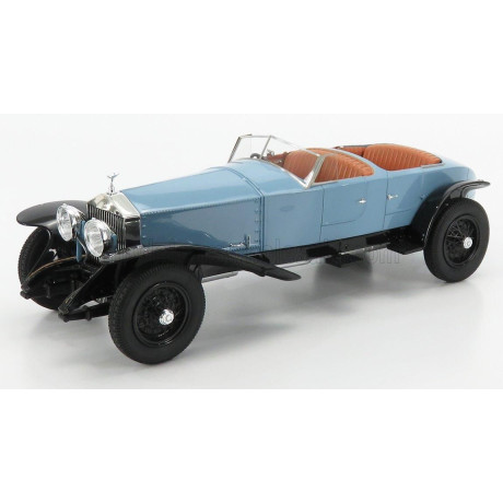 MATRIX SCALE MODELS ROLLS ROYCE PHANTOM EXPERIMENTAL VEHICLE ch.10EX BY BARKER CABRIOLET 1926 - BLACK LIGHT BLUE 1/18