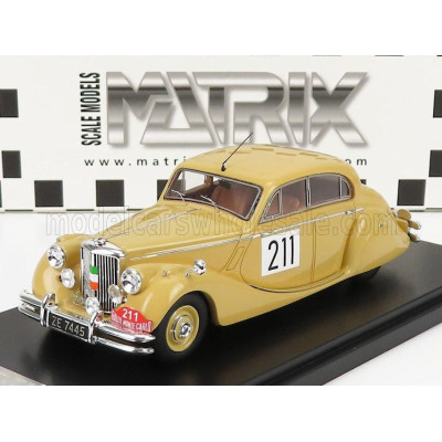 MATRIX SCALE MODELS JAGUAR MKV 3.5L N 211 3rd RALLY MONTECARLO 1951 C.VARD - A.YOUNG - BEIGE 1/43