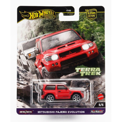 MATTEL HOT WHEELS MITSUBISHI PAJERO EVOLUTION 2004 - RED 1/64