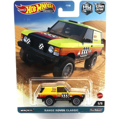 MATTEL HOT WHEELS LAND ROVER RANGE ROVER CLASSIC N 333 RACING 1980 - YELLOW BLACK 1/64