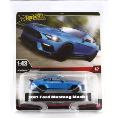 MATTEL HOT WHEELS FORD USA MUSTANG MACH-1 COUPE 2021 - BLUE MET 1/43