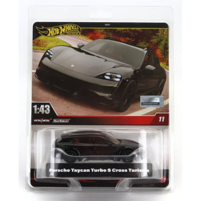 MATTEL HOT WHEELS PORSCHE TAYCAN TURBO S CROSS TURISMO 2021 - BLACK 1/43