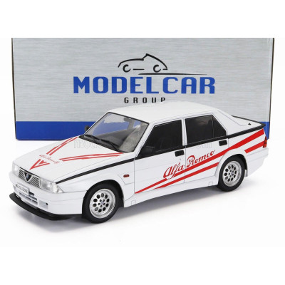 MCG ALFA ROMEO 75 TURBO EVOLUZIONE 1987 - WHITE RED 1/18