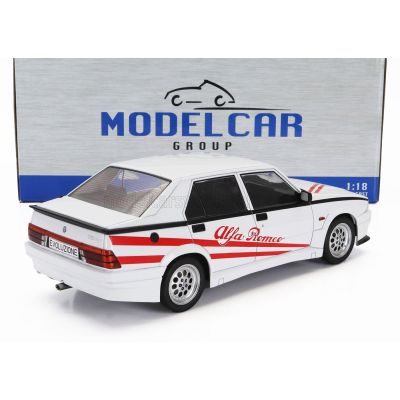 MCG ALFA ROMEO 75 TURBO EVOLUZIONE 1987 - WHITE RED 1/18