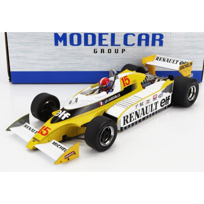 MCG RENAULT F1 RS10 TEAM RENAULT ELF N 15 POLE POSITION AND WINNER FRANCE GP 1979 JEAN PIERRE JABOUILLE - YELLOW WHITE 1/18