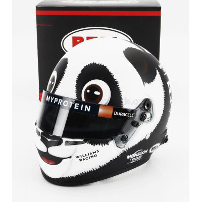 MINI HELMET BELL HELMET CASCO HELMET F1 ALEXANDER ALBON TEAM WILLIAMS RACING N 23 CHINA GP 2024 - WHITE BLACK 1/2