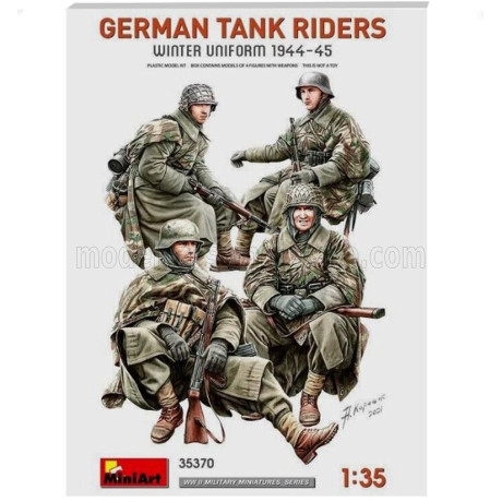 MINIART FIGURES SOLDIER GERMAN TANK RIDERS MILITARY WINTER UNIFORM 1944 1/35