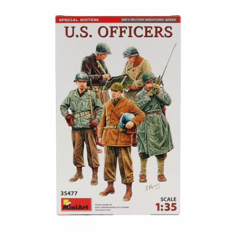MINIART ACCESSORIES USA OFFICERS MILITARY FIGURES 1/35