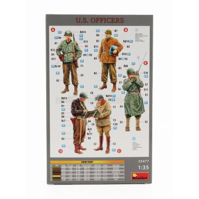 MINIART ACCESSORIES USA OFFICERS MILITARY FIGURES 1/35
