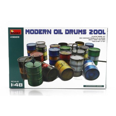 MINIART ACCESSORIES MODERN OIL DRUMS 200L 1/48