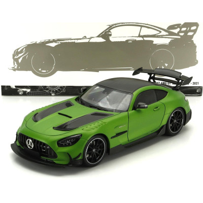 MINICHAMPS MERCEDES BENZ AMG GT V8 BLACK SERIES 2021 - GREEN BLACK 1/18