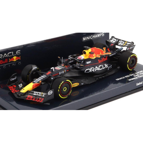 MINICHAMPS RED BULL F1  RB19 TEAM ORACLE RED BULL RACING N 1 WORLD CHAMPION WINNER MONZA ITALY GP 2023 MAX VERSTAPPEN - MATT BLU