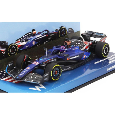 MINICHAMPS WILLIAMS F1  FW45 TEAM WILLIAMS RACING GULF N 23 AUSTIN USA GP 2023 ALEXANDER ALBON - BLUE BLACK 1/43