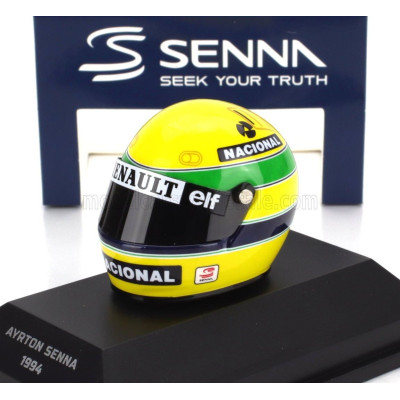 MINICHAMPS BELL HELMET F1  CASCO HELMET FW16 TEAM ROTHMANS RENAULT N 2 LAST RACE IMOLA GP 1994 AYRTON SENNA - YELLOW GREEN 1/8